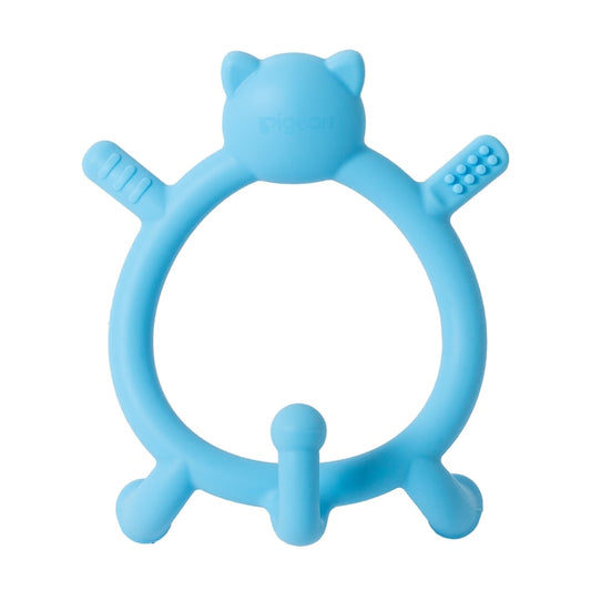 Cat Silicone Teether for sipping (Blue) 6M+