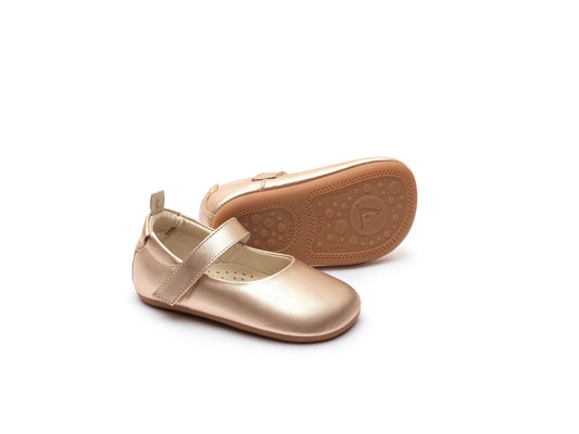 Toddler Mary Janes Dolly - Metalic Salmon