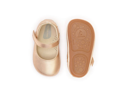 Toddler Mary Janes Dolly - Metalic Salmon