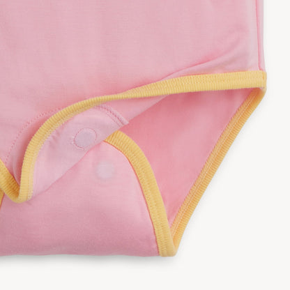 Colorblock Shell Pink Bodysuit & Blommer Set