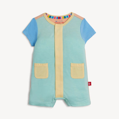Colorblock Aloe Double Pocket Short Romper
