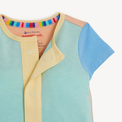 Colorblock Aloe Double Pocket Short Romper