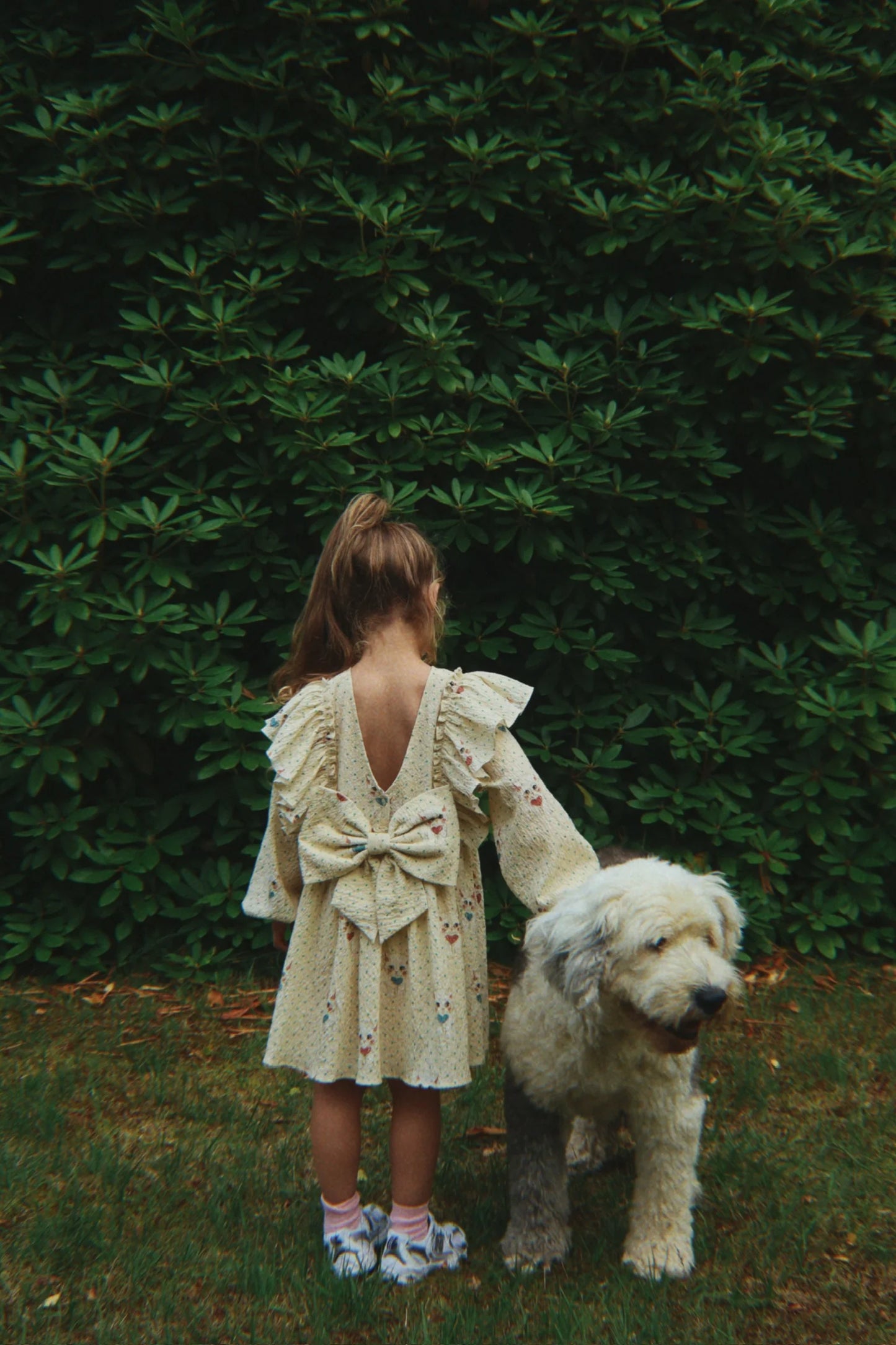 Elin Bow Dress - Dot Miao Mist