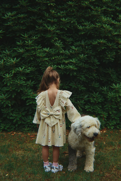 Elin Bow Dress - Dot Miao Mist