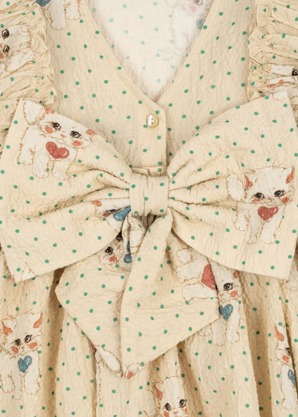 Elin Bow Dress - Dot Miao Mist