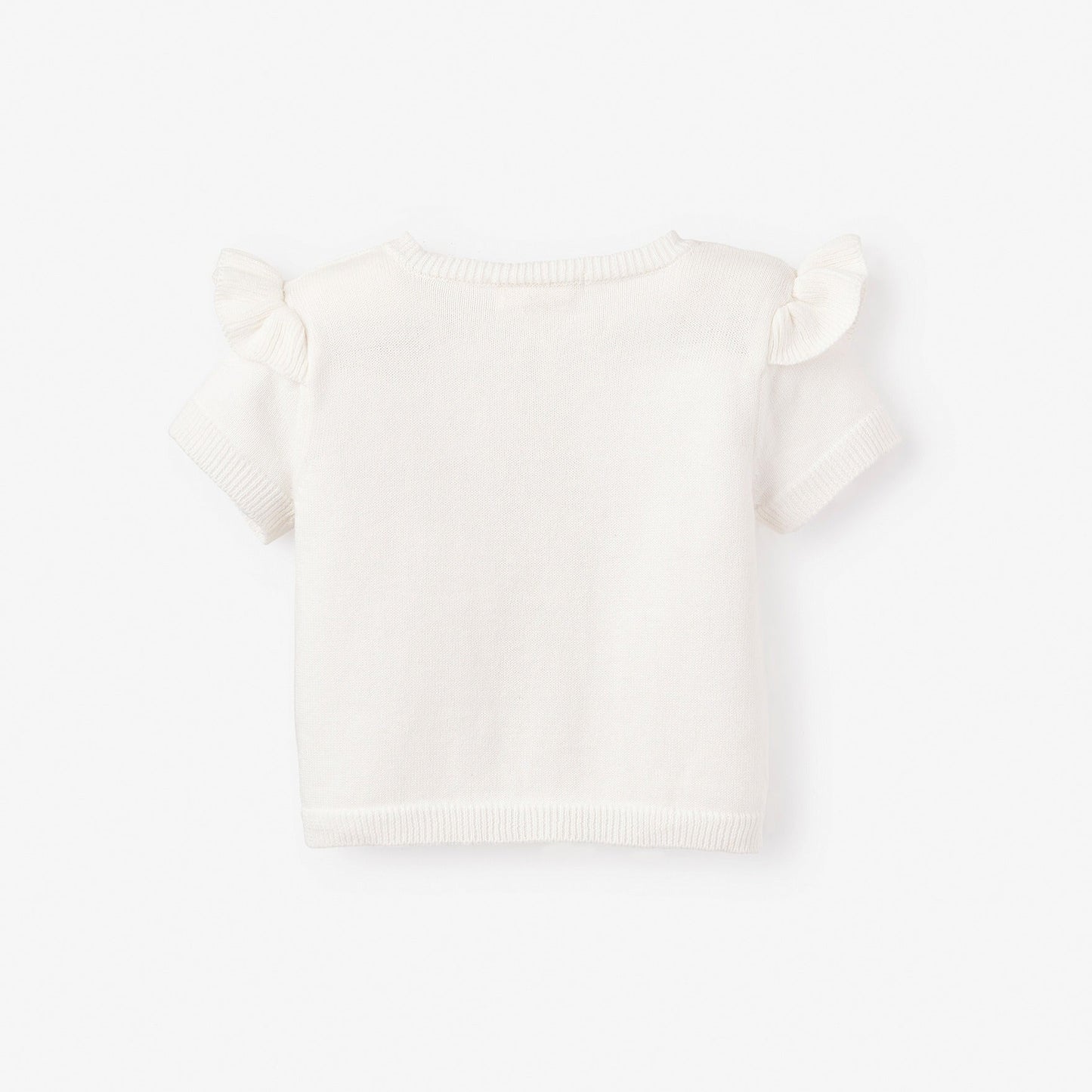Strawberry Picnic Cardigan Hand-Embroidered - WHITE