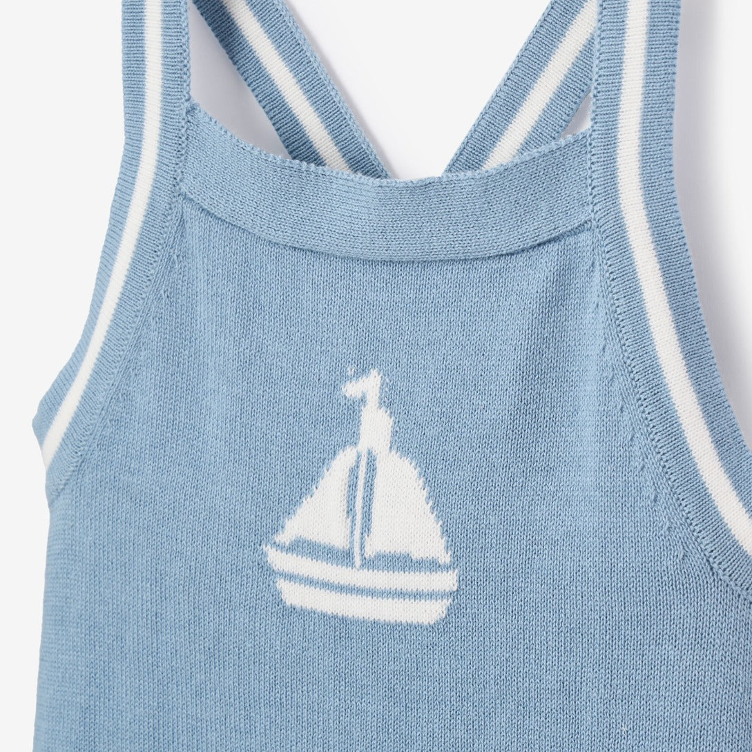 Nautical Knit Overall - BLUE