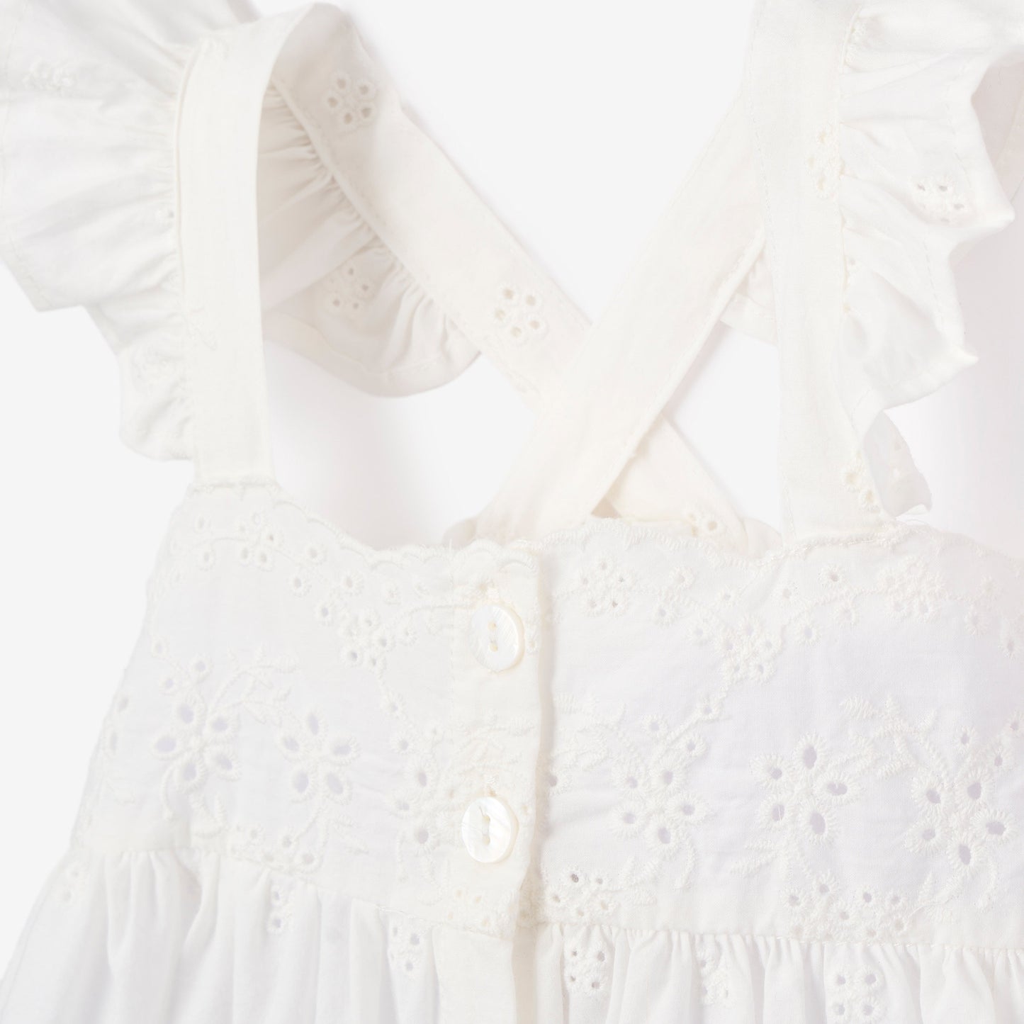 Eyelet Tank Dress - WHITE