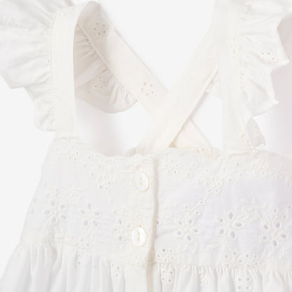 Eyelet Tank Dress - WHITE