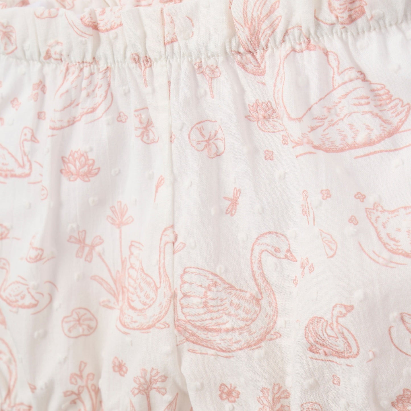 Eyelet Top w/ Swan Toile Bloomers - PINK