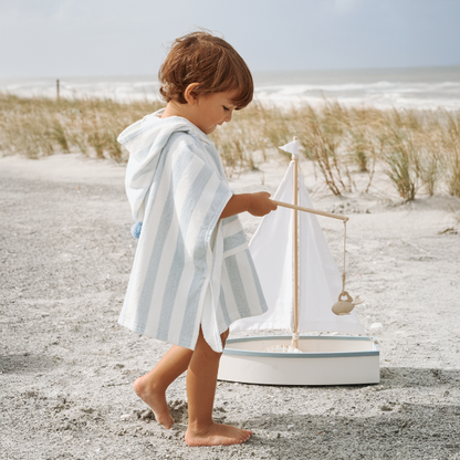 Beach Poncho Coverup Pale Blue - BLUE