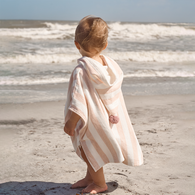 Beach Poncho Coverup Pale Pink - PINK
