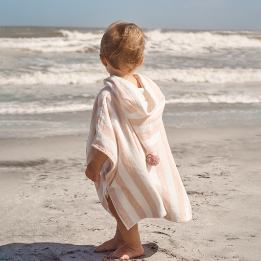 Beach Poncho Coverup Pale Pink - PINK