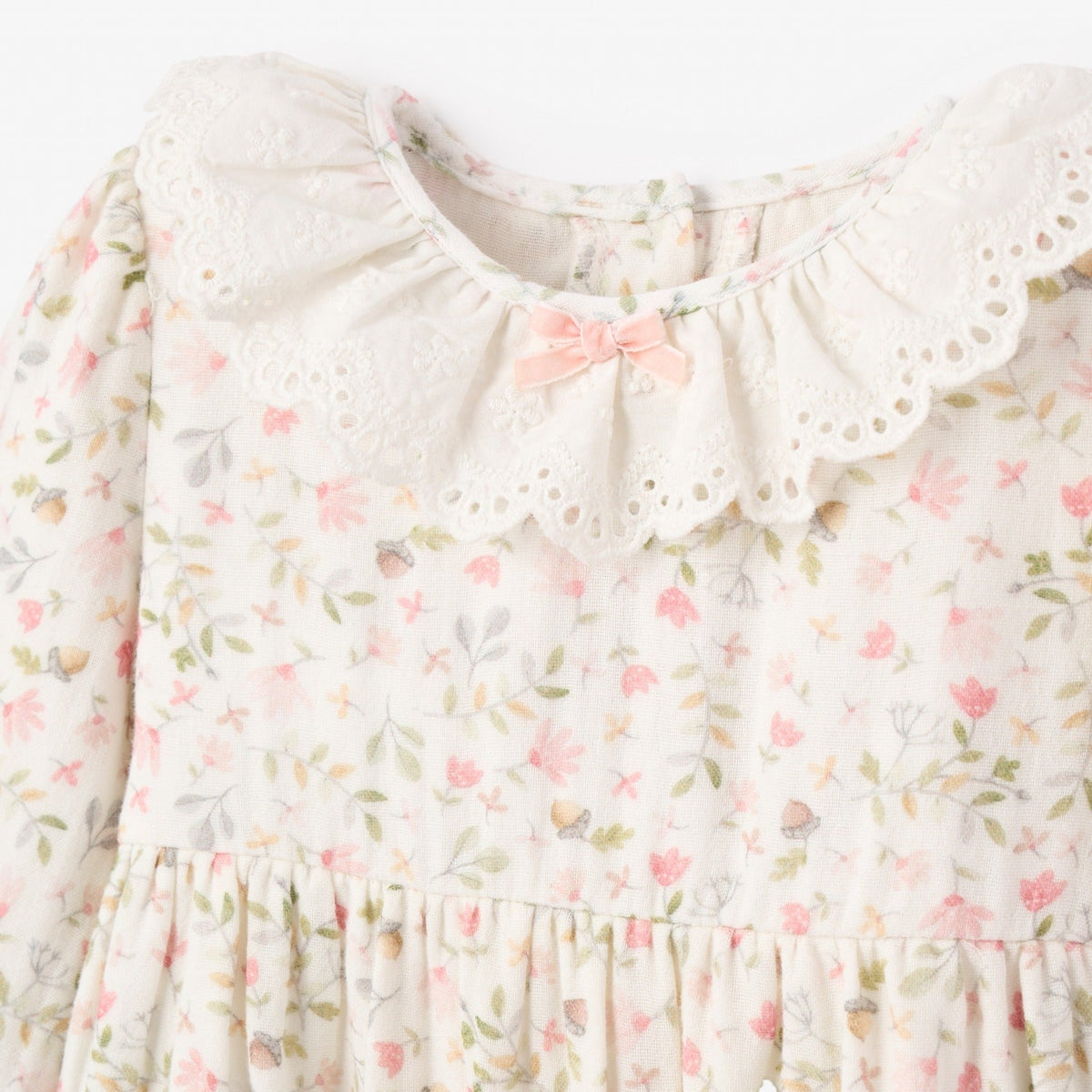 Elegant Baby Folklore Floral Organic Muslin Jumpsuit