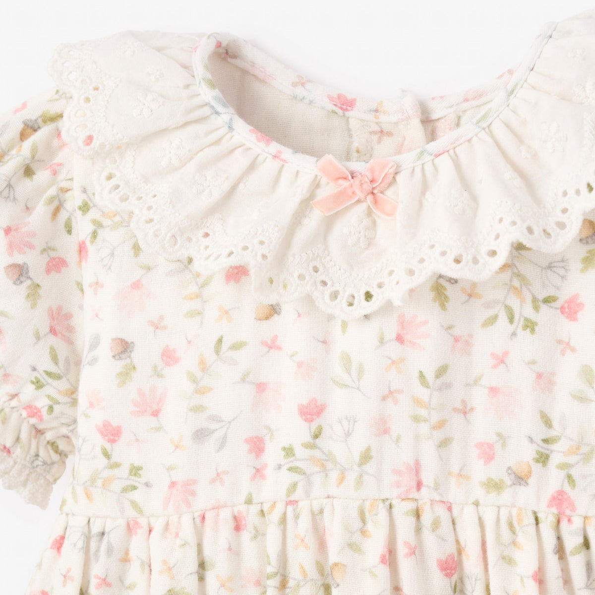 Elegant Baby Folklore Floral Organic Muslin Bubble