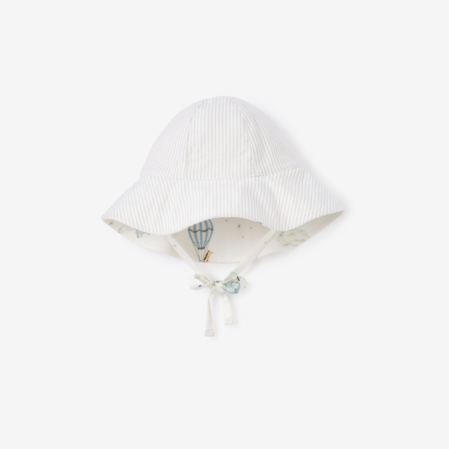Dreamscape Oxford & Grey Seersucker Reversible Sun Hat - BLUE