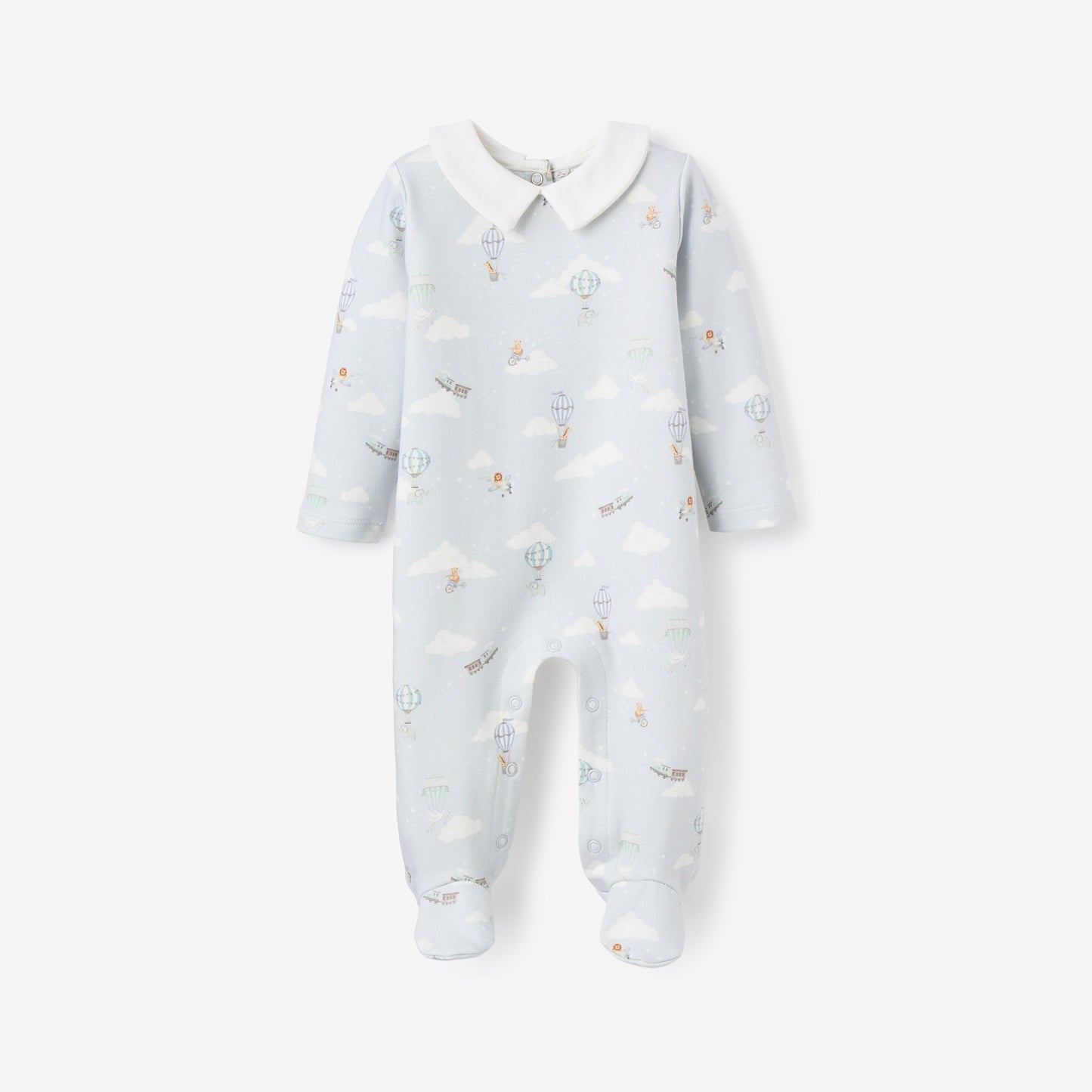 Dreamscape Interlock Collared Jumpsuit - BLUE