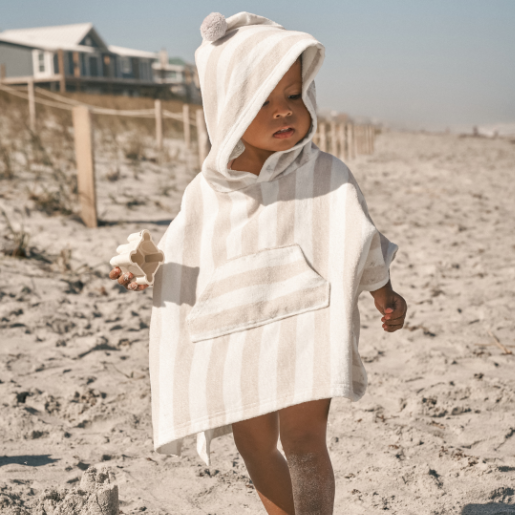 Beach Poncho Coverup Taupe - TAUPE