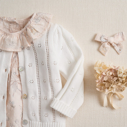 Fleur de Provence Swiss Dot Smocked Bubble - PINK