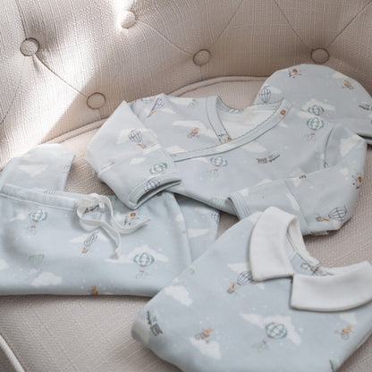 Dreamscape Interlock Collared Jumpsuit - BLUE