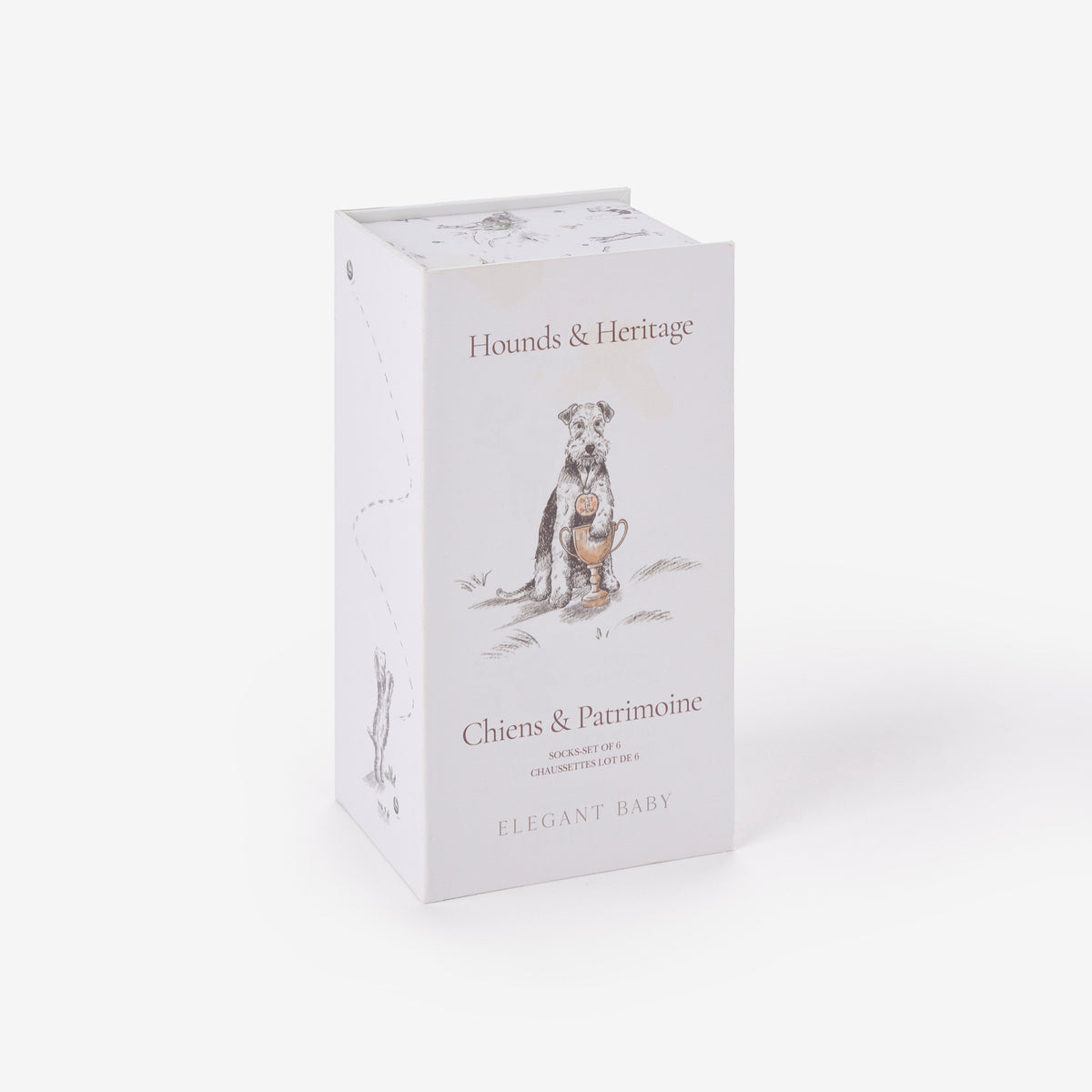 Elegant Baby Hounds & Heritage Non Slip Baby Socks 6 pk