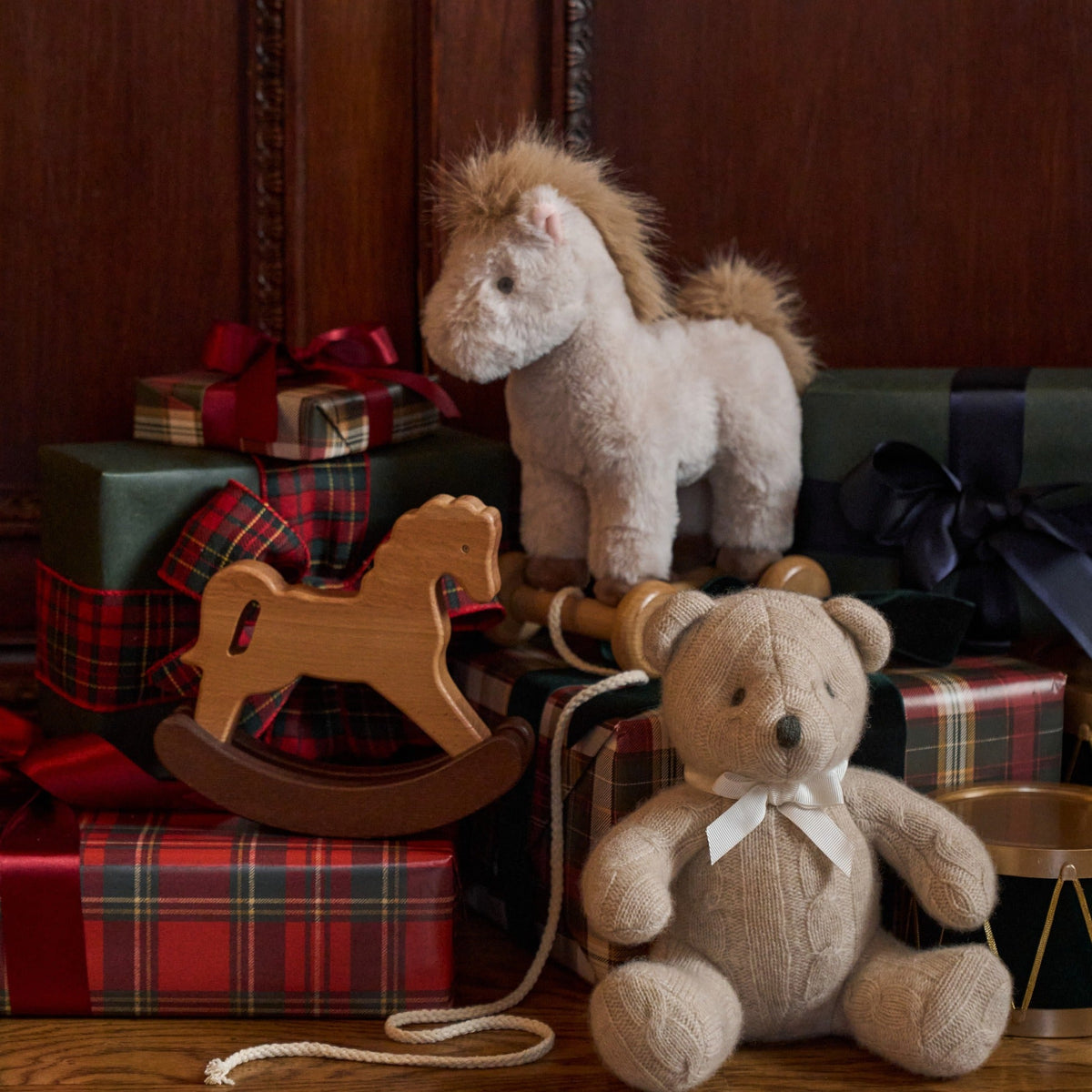 Elegant Baby Wooden Toy Horse Rocker