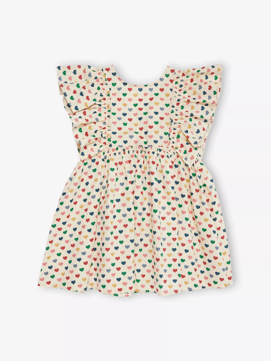 Evia Heart Bow Cotton Dress