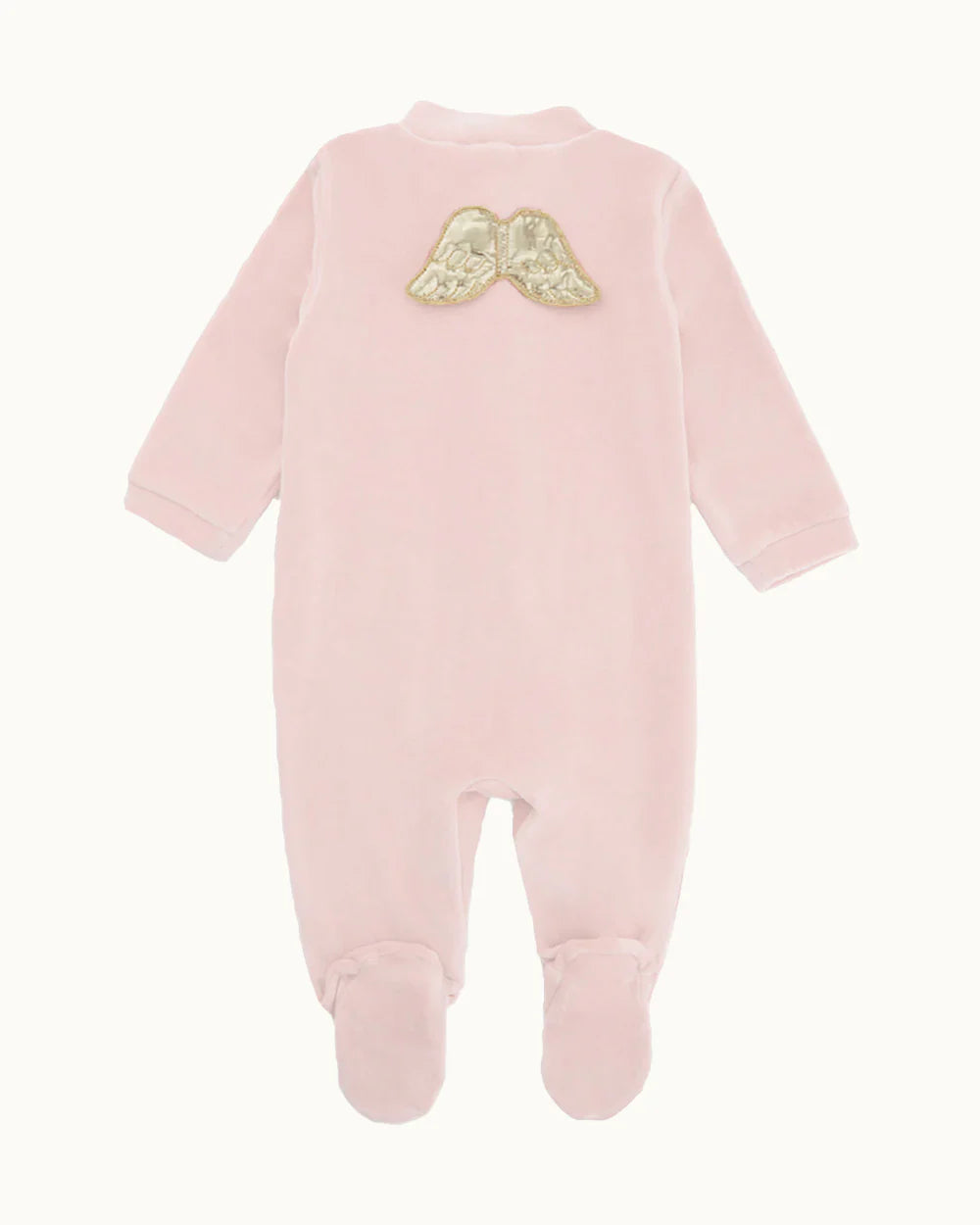 VELOUR GOLD ANGEL WING SLEEPSUIT
