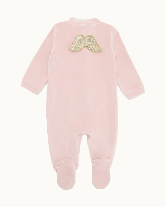 VELOUR GOLD ANGEL WING SLEEPSUIT
