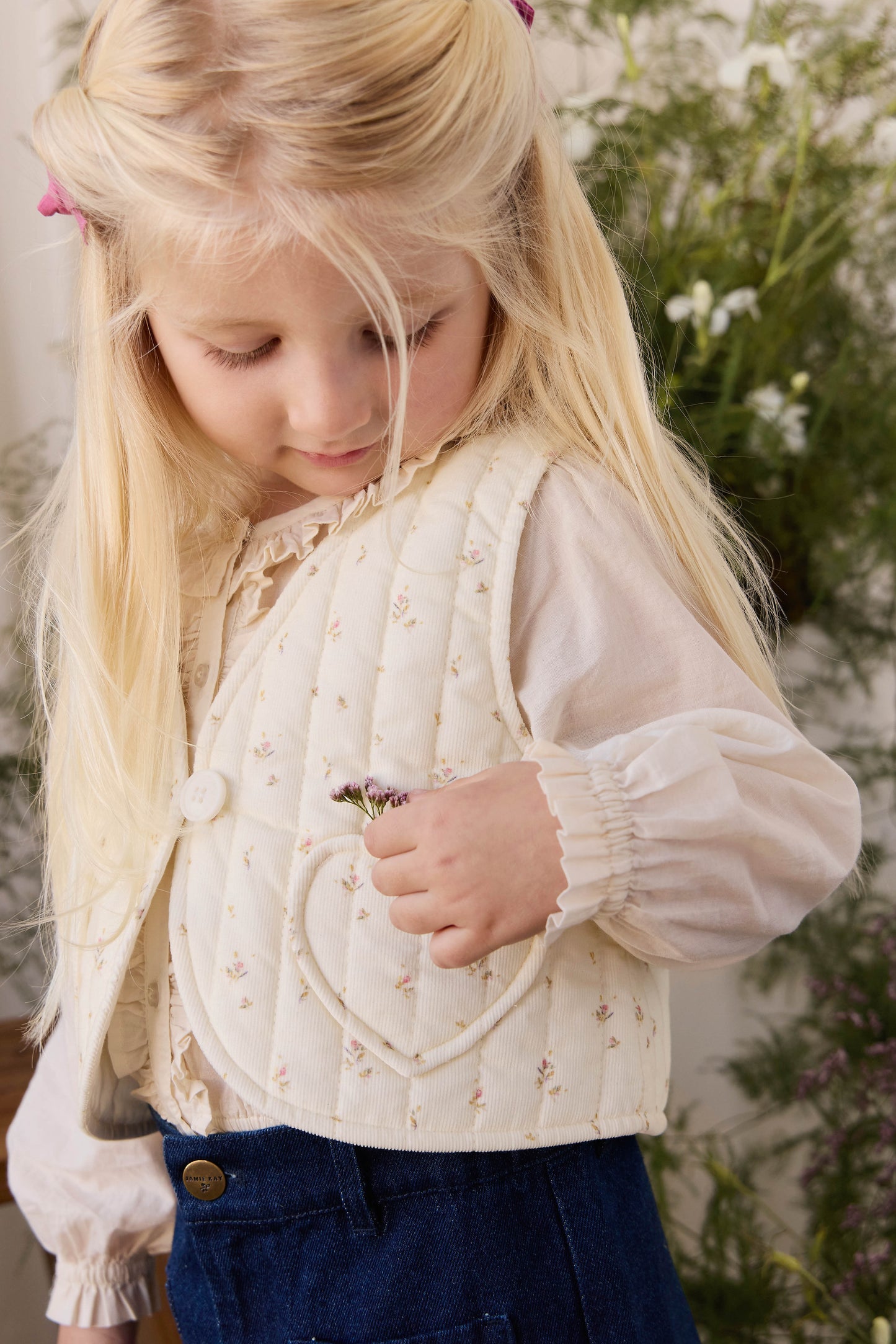 Londyn Pincord Vest - Dina Antique