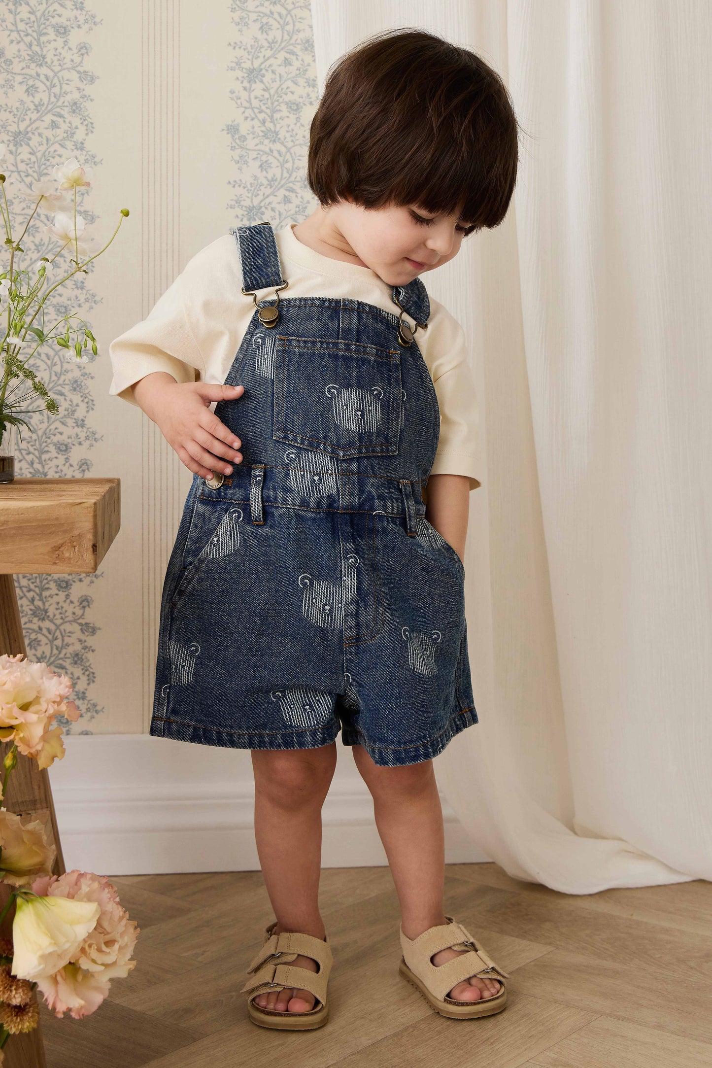 Fenix Short Overall - Teddy Face Denim