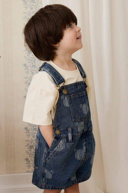 Fenix Short Overall - Teddy Face Denim