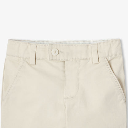 Baby Boy Cotton Twill Trousers - Off-White