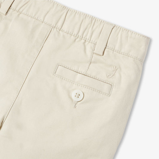 Baby Boy Cotton Twill Trousers - Off-White