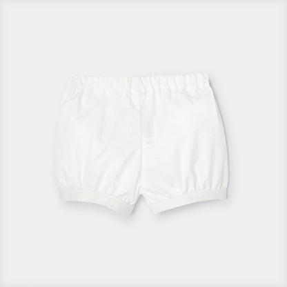 Baby Girl Twill Shorts - White