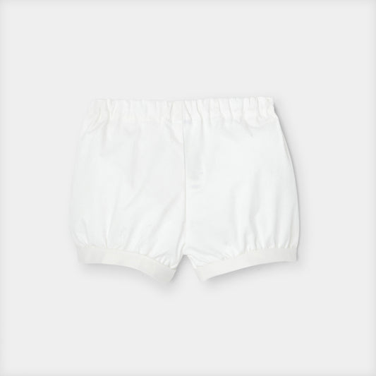 Baby Girl Twill Shorts - White