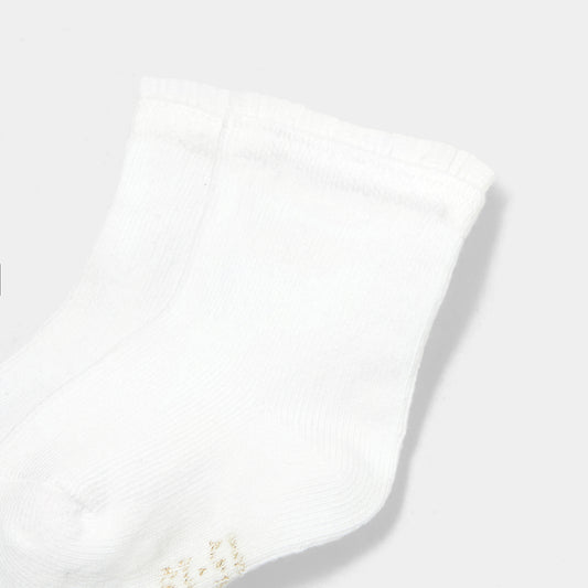 Baby Girl Ruffled Socks - White