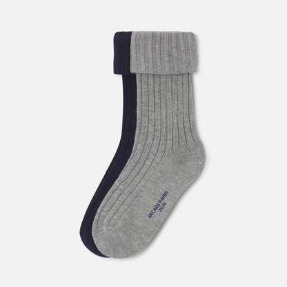 Boy Duo Of Socks - Navy/Grey