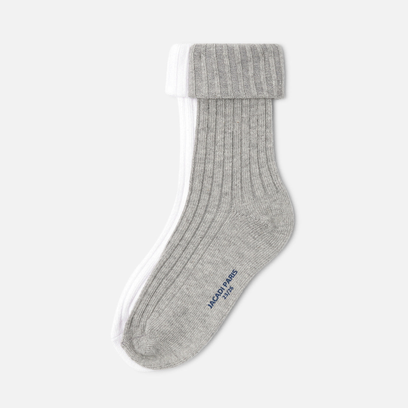 Boy Duo Of Socks - White/Grey