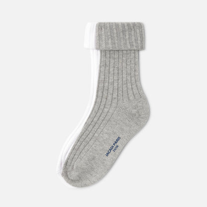 Boy Duo Of Socks - White/Grey