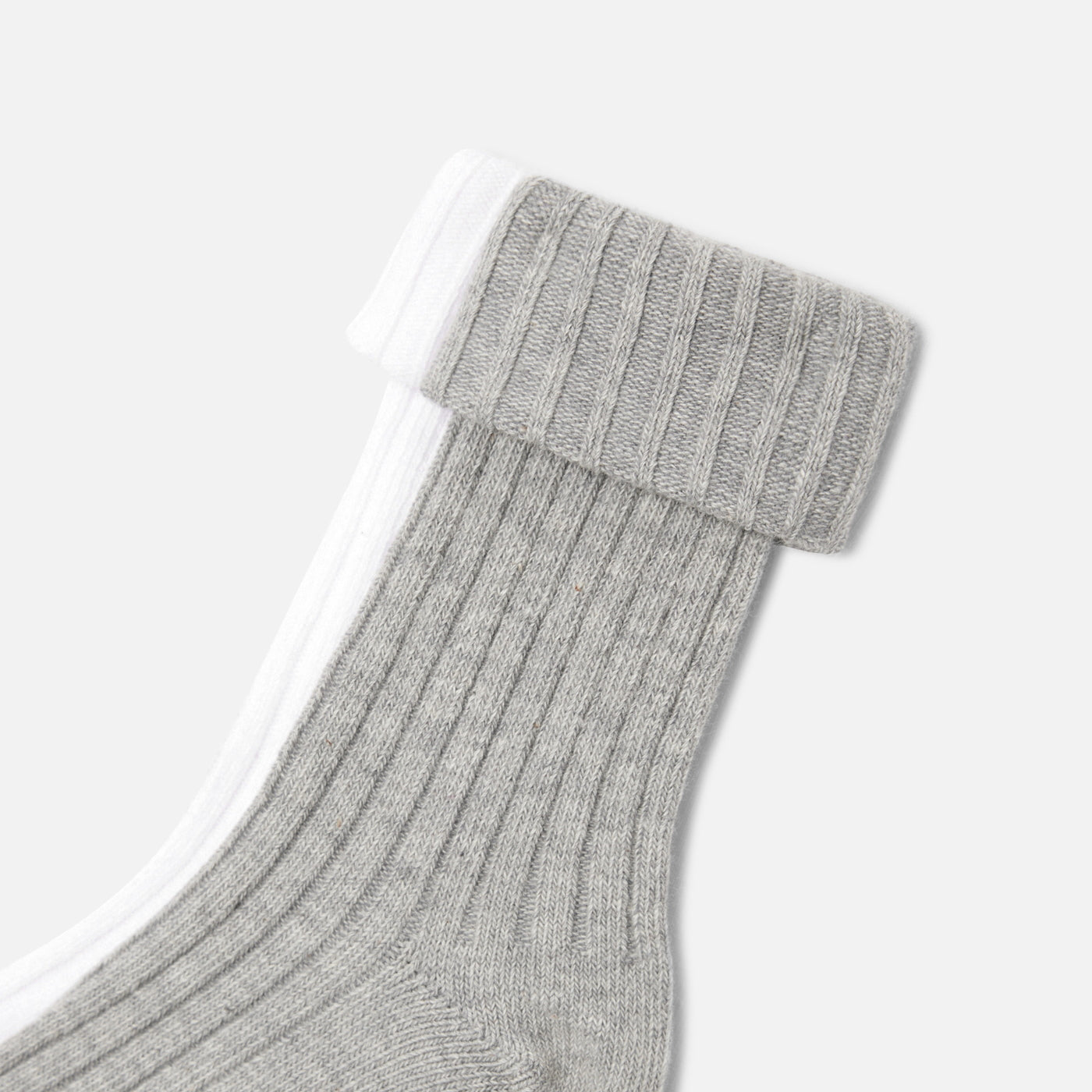 Boy Duo Of Socks - White/Grey