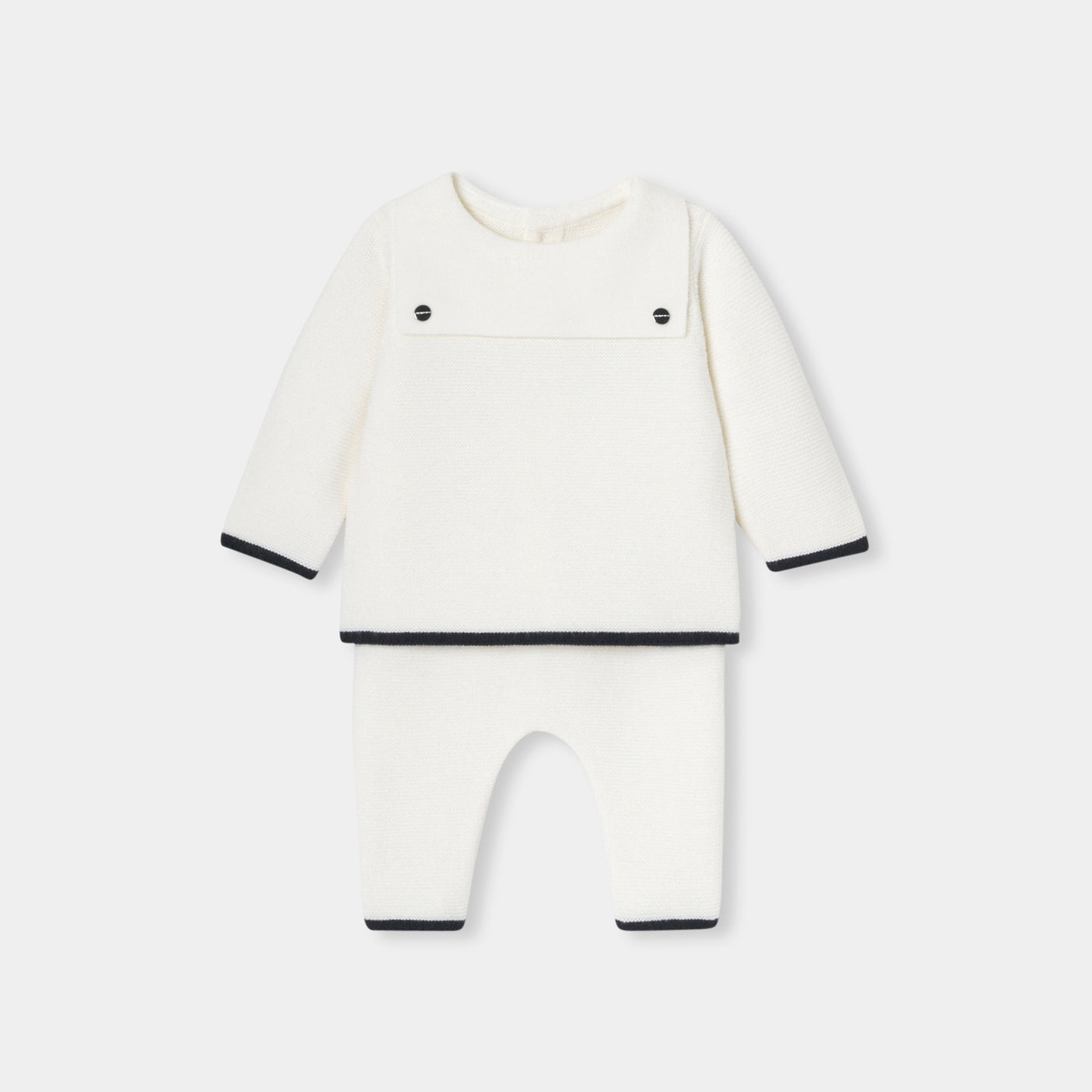 Baby Boy Wool Comfort Set - Soft White