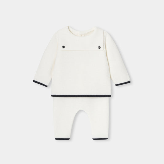 Baby Boy Wool Comfort Set - Soft White