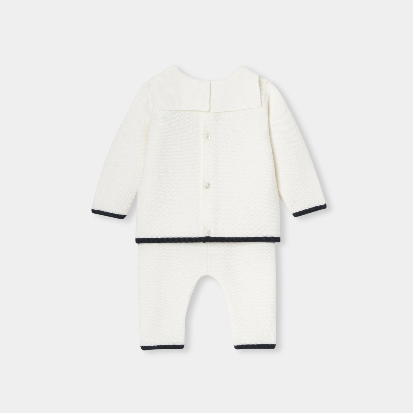 Baby Boy Wool Comfort Set - Soft White