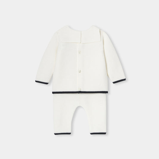 Baby Boy Wool Comfort Set - Soft White