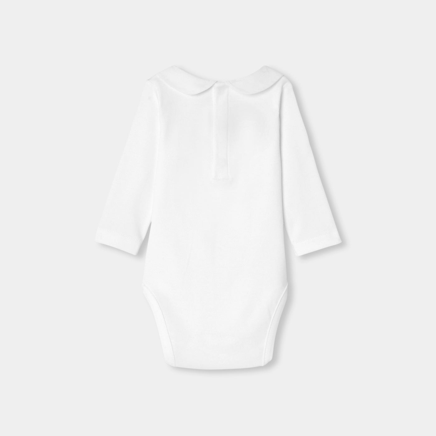 Baby Girl Bodysuit In Cotton Interlock - White