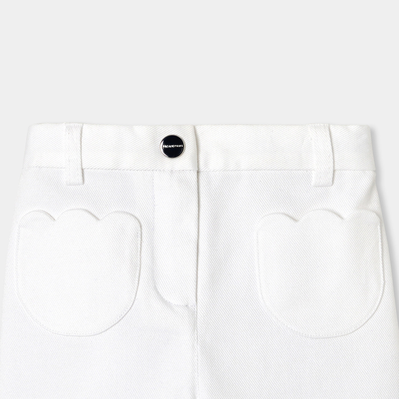 Baby Girl Trousers In Cotton Twill - White