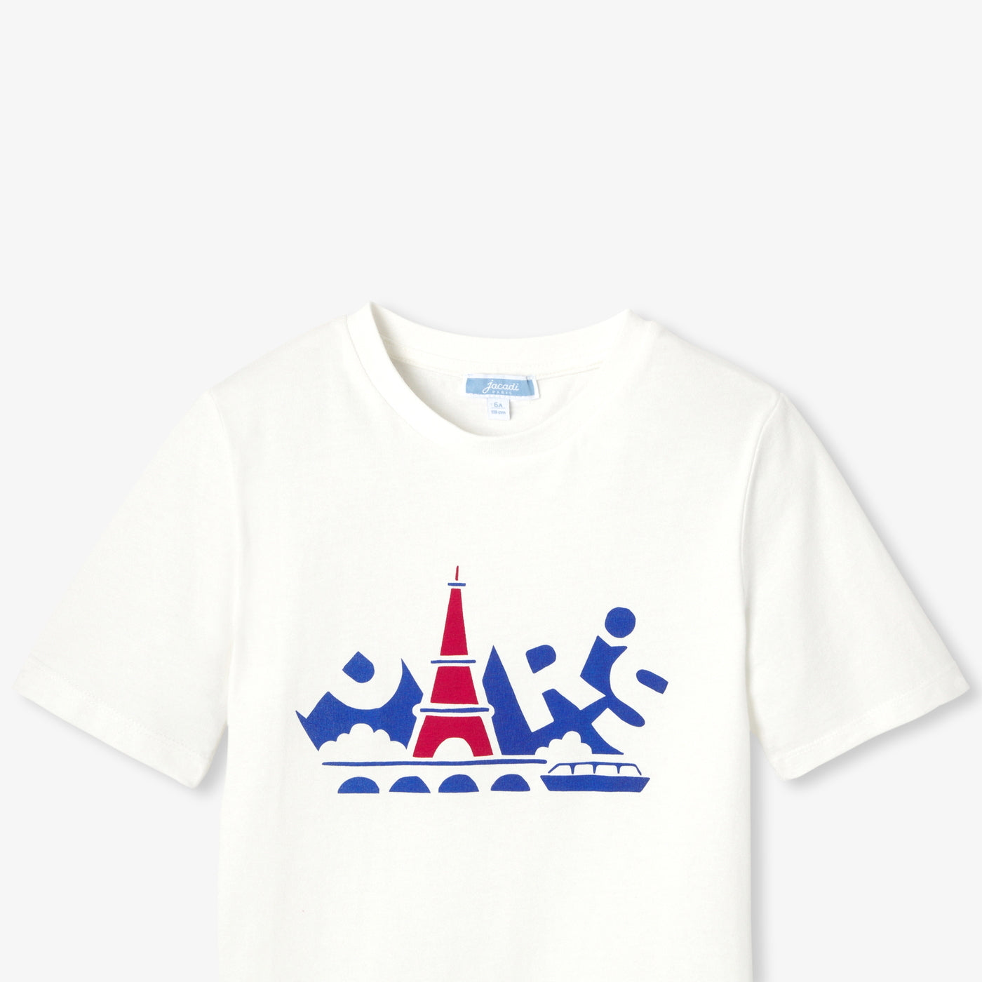 Cotton T-Shirt For Boys - Soft White