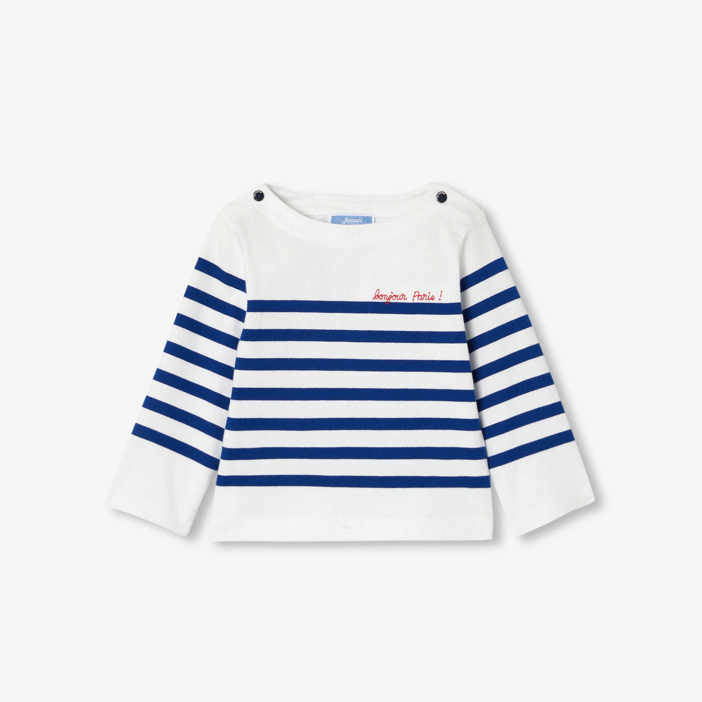 Baby Cotton Sailor Top - White/Blue