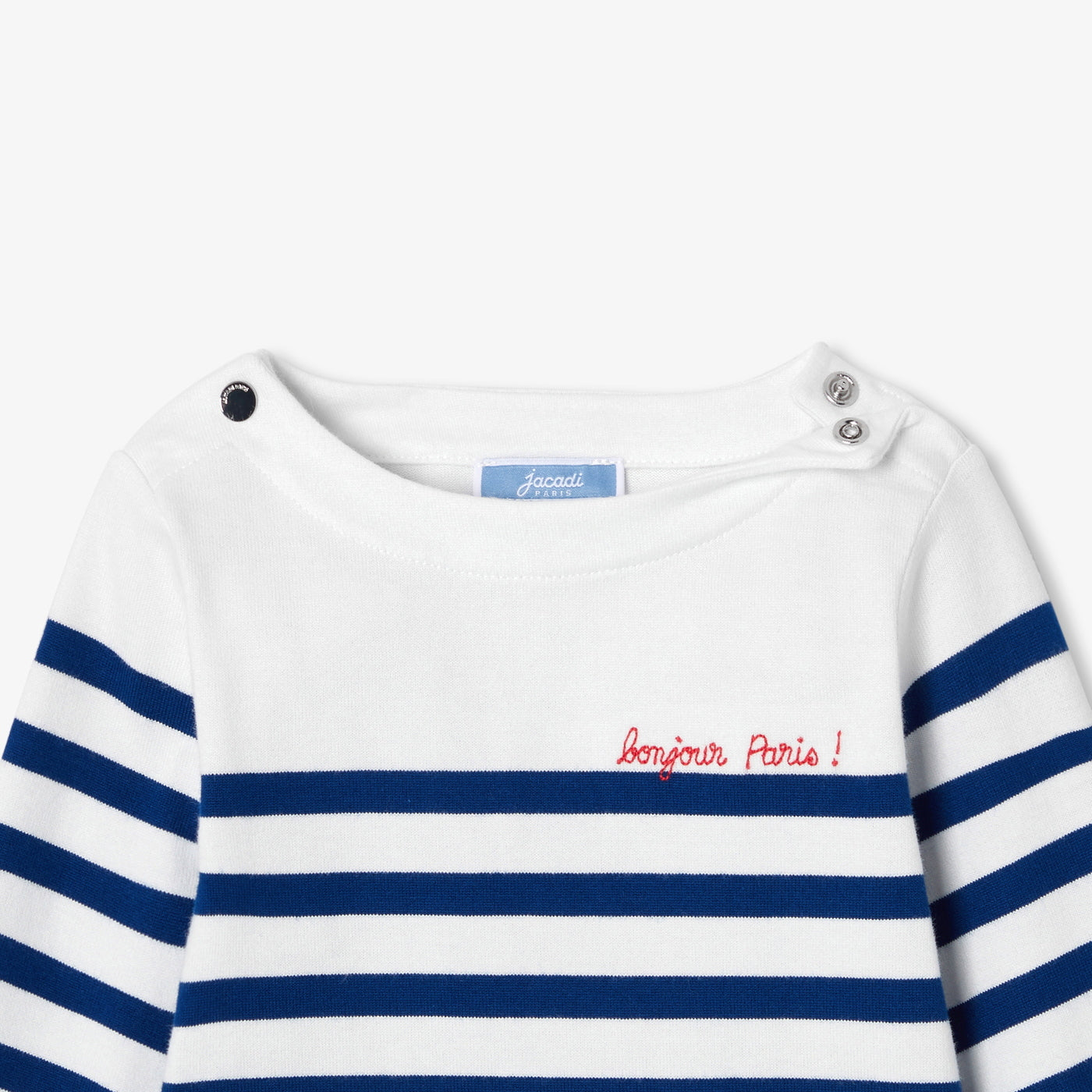 Baby Cotton Sailor Top - White/Blue